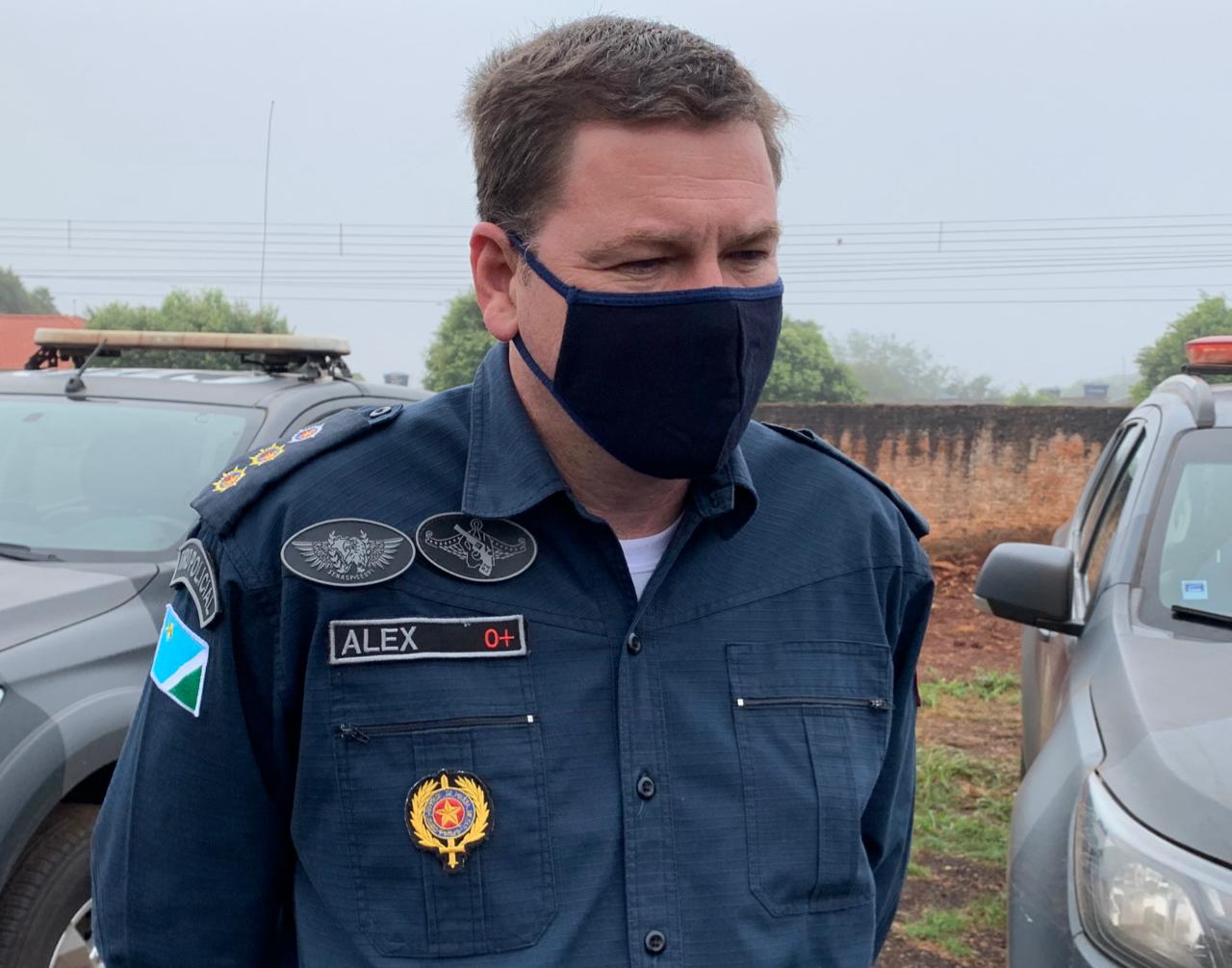 O comandante interino do 3º Batalhão da PM e comandante da 9ª Companhia PM ambos de Dourados, tenente-coronel PM Rodrigo Alex Potrich - Foto: Polícia Militar/Divulgação