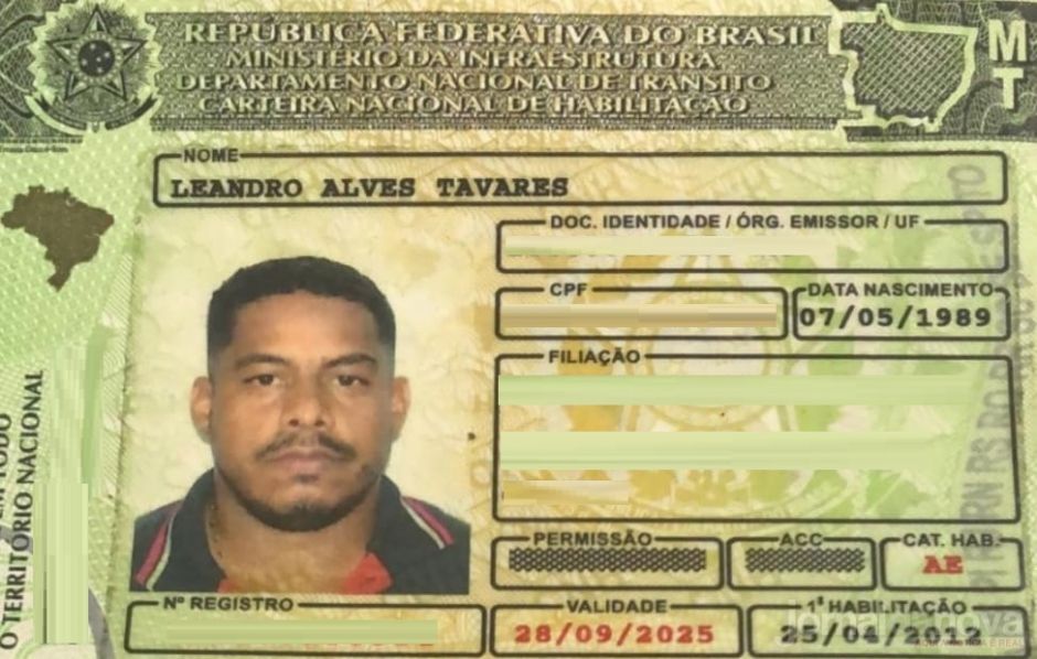 O motorista Leandro Alves Tavares, de 32 anos, morador em Nova Andradina - Foto: Jornal da Nova