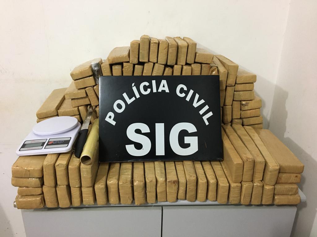 Bruno foi preso com 101 quilos de maconha - Foto: Arquivo/Polícia Civil/Divulgação