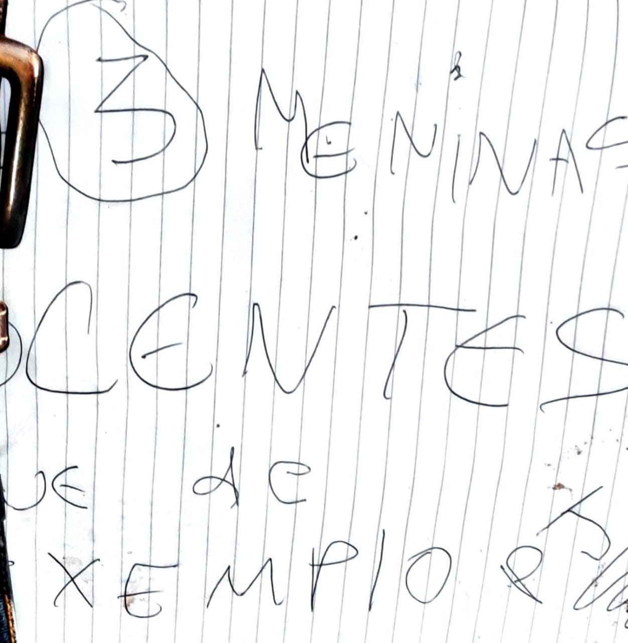 Bilhete encontrado junto ao corpo da vítima - Foto: Divulgação
