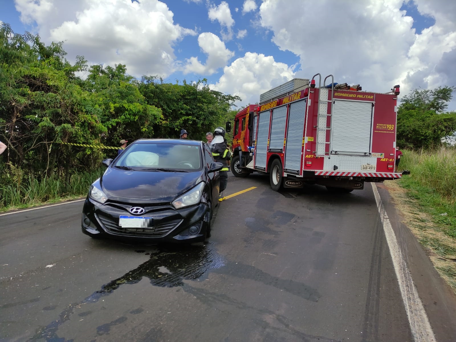 Condutor de Nova Andradina saou ileso do acidente - Foto: Jornal da Nova