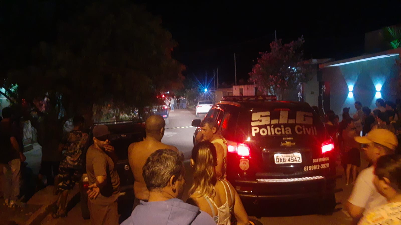 Movimenta&ccedil;&atilde;o no local onde paraguaio foi executado ontem, em Ponta Por&atilde; &ndash; Foto: WhatsApp/Divulga&ccedil;&atilde;o