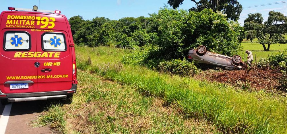 Acidente aconteceu no trecho entre Bataguassu e Santa Rita do Pardo - Foto: CBM/Divulga&ccedil;&atilde;o