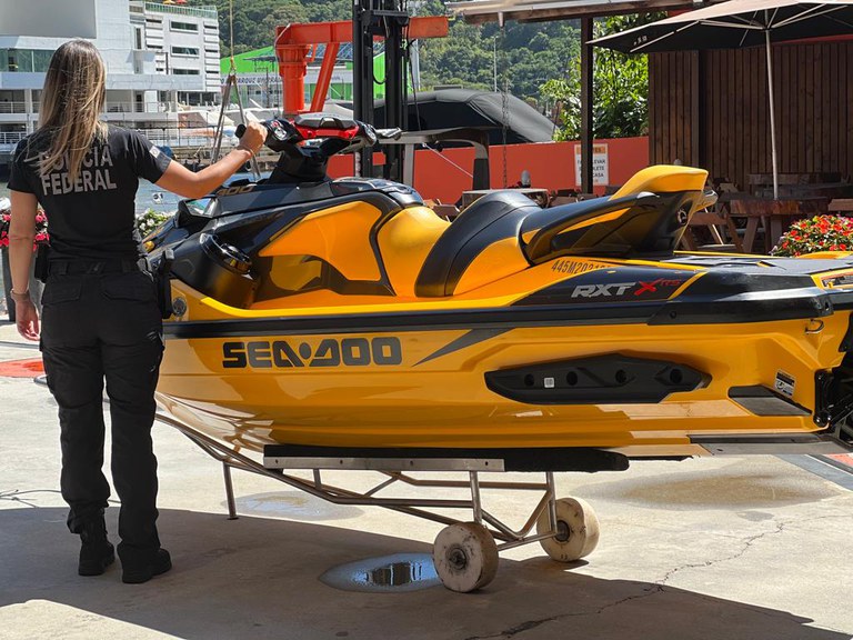moto aquática apreendida durante a Operação Fim do Mundo - Foto: Polícia Federal/Divulgação