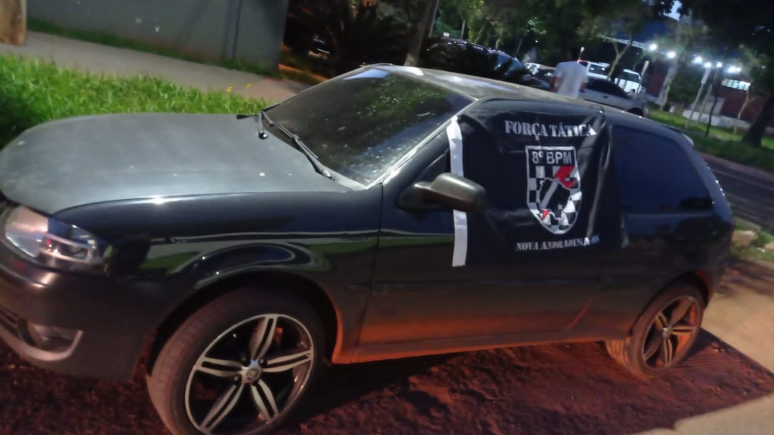 Veículo batedor apreendido - Foto: Polícia Militar/Divulgação